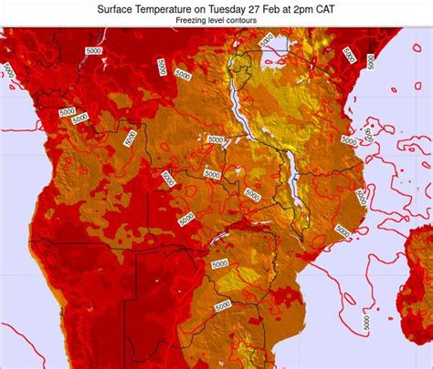 zambia surface temperature  tuesday  jun   cat