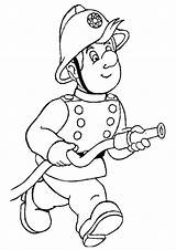 Coloring Pages Hose Getcolorings Fireman sketch template