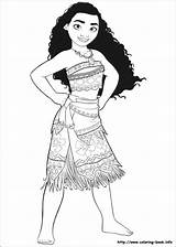 Coloring Moana Pages Disney Printable Print sketch template