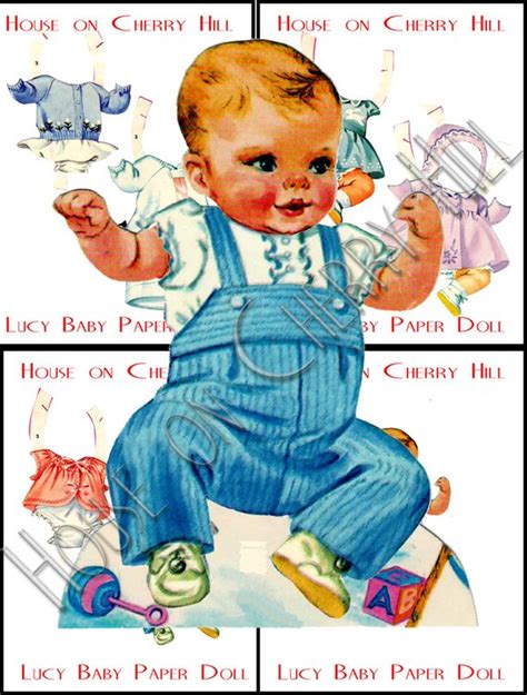 items similar  baby doll paper doll vintage digital printable