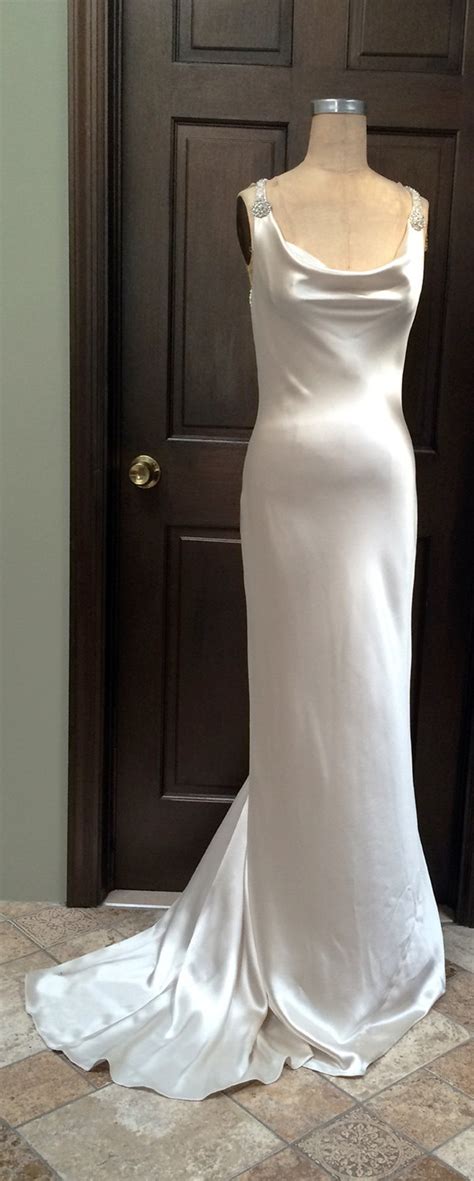 Sheath Low Back Sexy Silk Wedding Dress Etsy