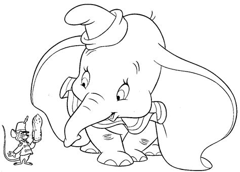 printable disney dumbo characters coloring pages