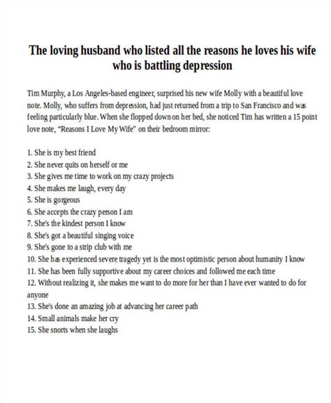 letter  husband  feelings collection letter template collection