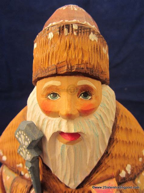 russian hand carved hand painted santaded moroz grandfather frost