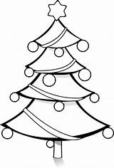 Coloring Christmas Clipart Webstockreview Tree Big sketch template