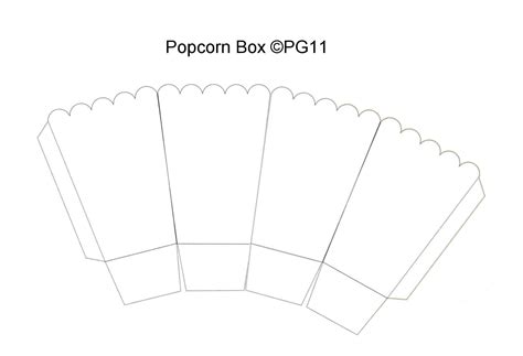 popcorn box template   popcorn box template paper box template