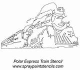 Polar Train Express Coloring Pages Clipart Line Cliparts Gif Library sketch template