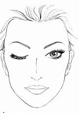 Maquiagem Croqui Desenho Para Makeup Make Escolha Pasta Rosto sketch template
