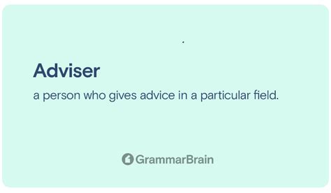 advisor  adviserwhich  correct grammar examples grammarbrain