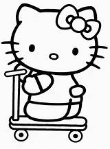 Kitty Hello Coloring Pages Color Kids Printable Sheet Print Book Fun Standing sketch template