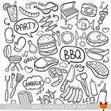 Bbq Doodle Doodles Party Paintingvalley sketch template