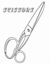 Scissors sketch template