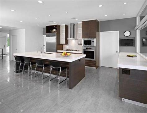 cool kitchen designs  gray floors modern kitchen colours contemporary kitchen design