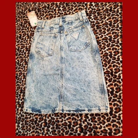 Preppy 80s High Waisted Acid Wash Mini Denim Jeans Skirt Nwt Xs Xxs