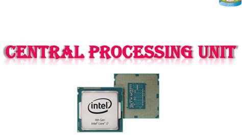 Central Processing Unit Cpu Youtube