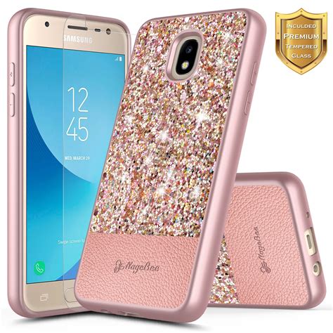 For Samsung Galaxy J7v 2nd Gen J7 2018 J7 Top Case Glitter Bling