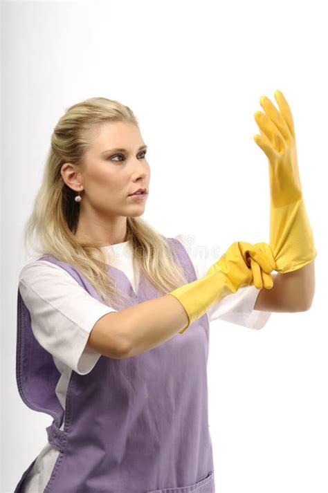 cleaning lady stock image image  blond person lady
