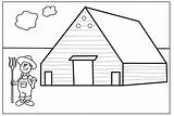 Farmer Colouring Kolorowanka Druku Preschoolers Barnyard Wydrukuj Malowankę Drukowanka sketch template