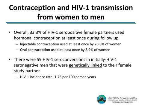 ppt hormonal contraceptive use and risk of hiv 1 transmission a