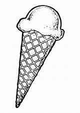 Coloring Cone Ice Cream Large Printable Pages sketch template