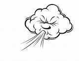 Viento Soplando Blowing Vent Souffle Nube Sopla Animados sketch template