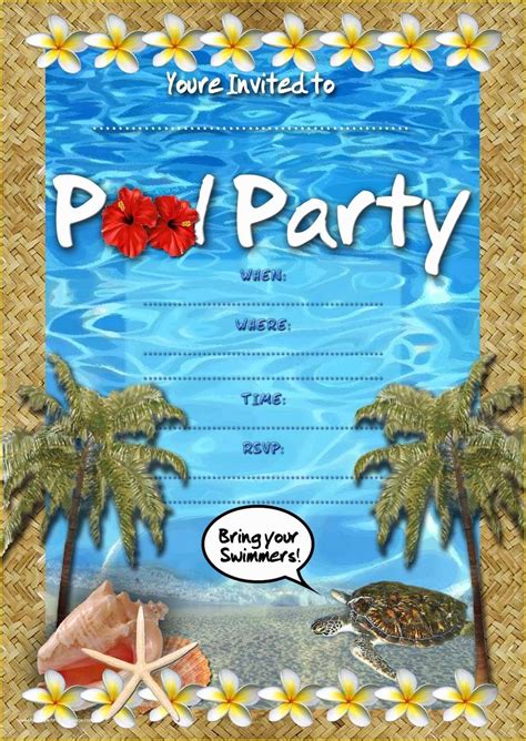 50 Pool Party Invitations Templates Free Heritagechristiancollege
