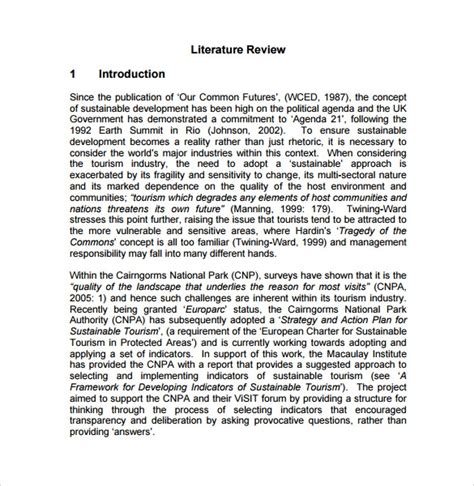 write literature review   style format