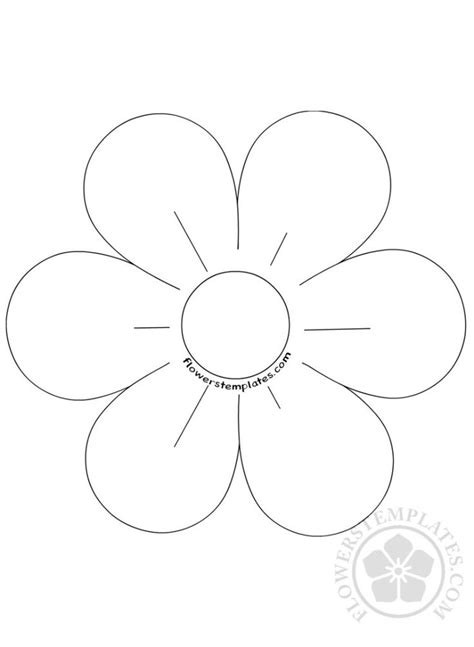 httpflowerstemplatescom petal flower template coloring page
