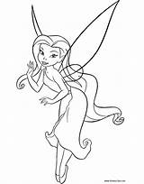 Fairy Tinkerbell Fairies Silvermist Rosetta Colorare Tinker Cartoni Animati sketch template