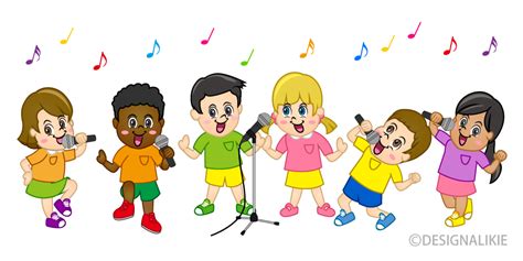 singing children cartoon  png imageillustoon