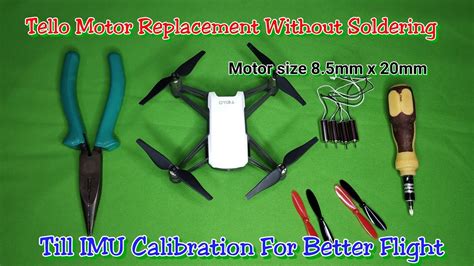dji tello ryze motor replacement repairing  imu calibration complete guide youtube