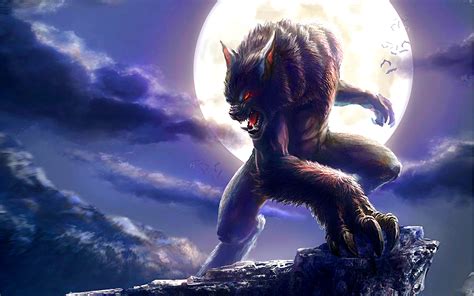 Werewolf Full Moon Fantasy Wallpaper For Desktop