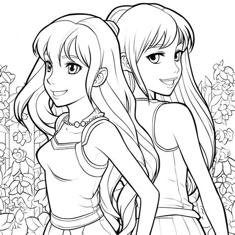 bff  friends   coloring page