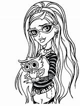 Monster High Coloring Pages Ghoulia Yelps Wishes Dolls Rzr Color Printable Getcolorings Getdrawings Drawing Library Clipart Choose Board Colorings sketch template