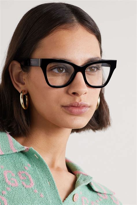 Gucci Eyewear Cat Eye Acetate Optical Glasses Net A Porter