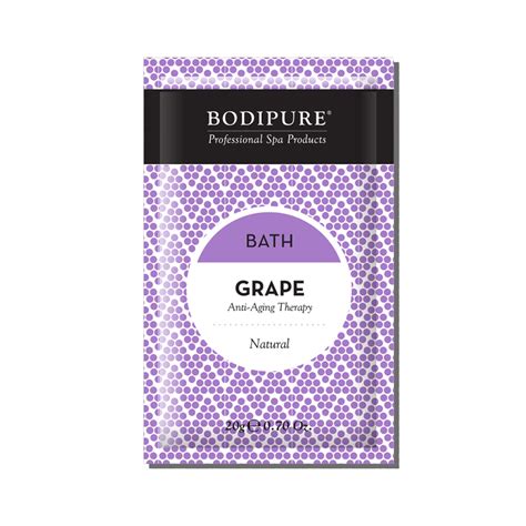 grape bath single   packs bodipure