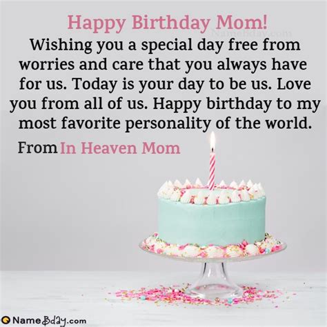 happy birthday  heaven mom images  cakes cards wishes