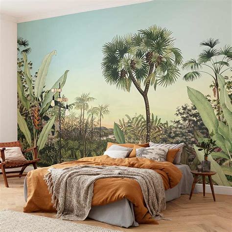 papier peint tropical pas cher fresque murale tropicale muraem