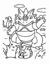 Pokemon Coloring Kids Pages Simple sketch template