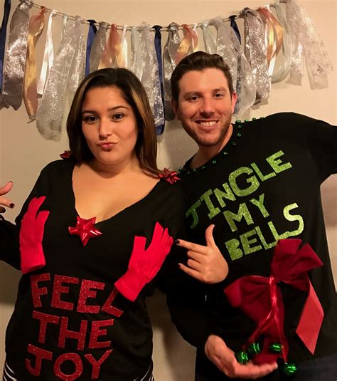 his and hers ugly christmas sweaters christmas event 2021