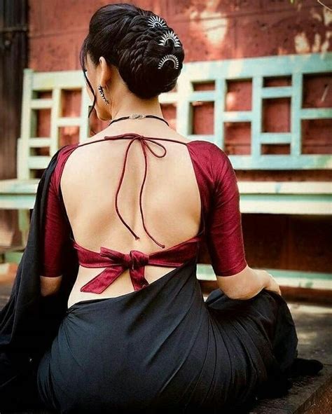 11 Ways To Style A Plain Saree With Designer Blouse Meesho