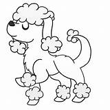 Poodle Coloring Pages Drawing French Cartoon Printable Dog Baby Poodles Print Colouring Template Book Skirt Draw Para Clipart Color Drawn sketch template