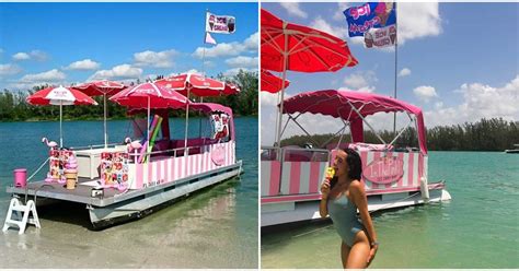 Keewaydin Island Pink Ice Cream Boat Serves The Sweetest Treats Boat
