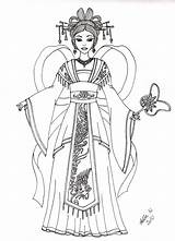 Coloring Chinese Pages Empress Phoenix Adult Printable Deviantart China People Asian Choose Board Oriental sketch template