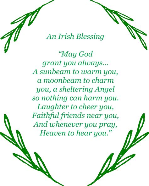 st patricks day  printable irish blessing quotes irish prayer