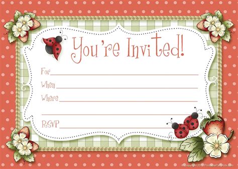 create printable party invitations   printable templates