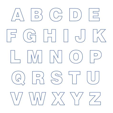 printable letters cut     printable cut  letters