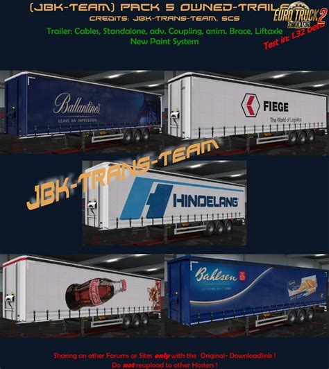jbk pack  owned trailer  ets ets mods euro truck simulator
