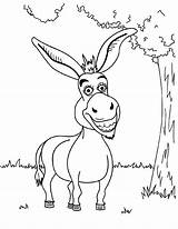 Donkey Coloring Pages Shrek Funny Cartoon Printable Kids Colorir Para Desenhos Desenho Baby Color Print Mule Drawing Smiling Bestcoloringpagesforkids Template sketch template