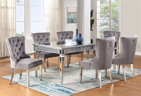 buy marque  pc dining room grey chairs part badcock
